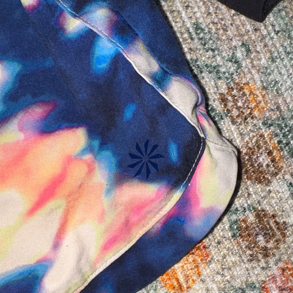 Patagonia Black Bike Shorts and Athleta Girl Tie-Dye Athletic Shorts - Picture 5 of 8